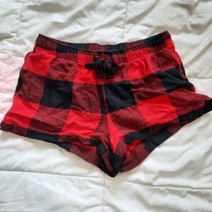 Plaid PJ shorts